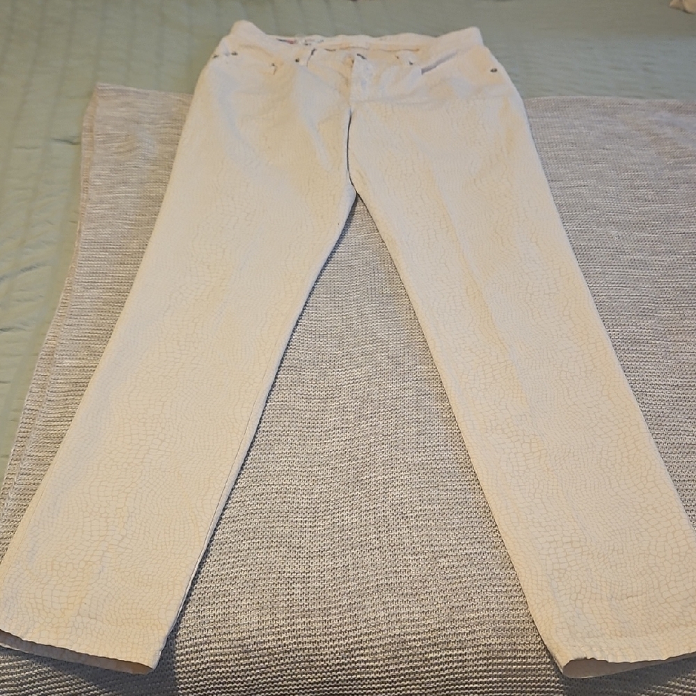 Fabrizio Gianni Cream Textured Pants - Size 4